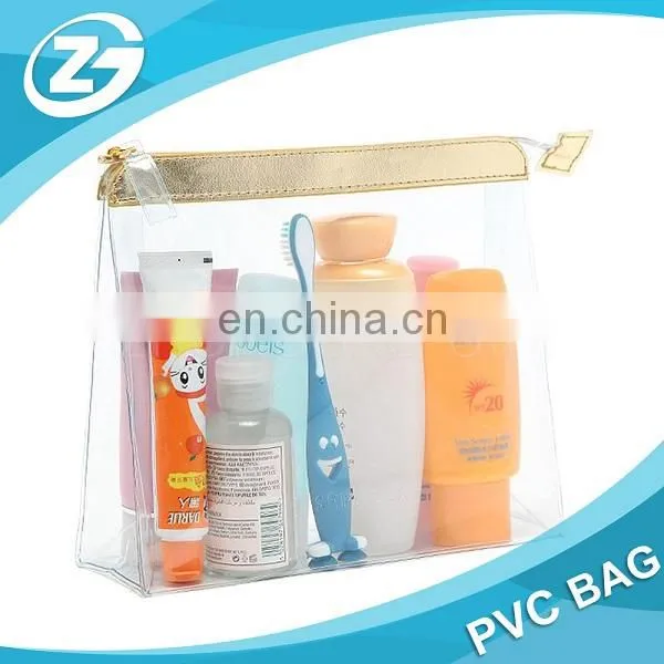 Women's Zipper Closure Small Pouch PVC Waterproof Cosmetic Case Bag