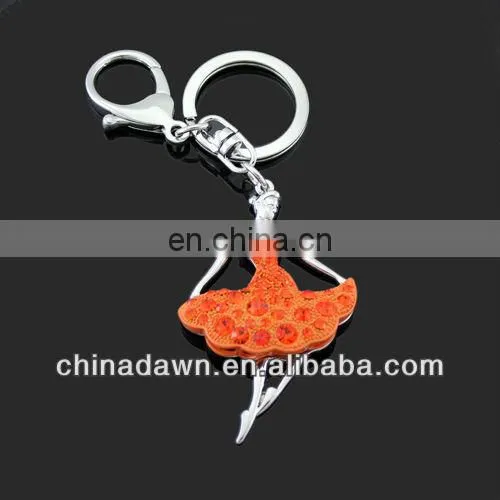 Dancer gift rhinestone ballet girl keychain CD-KD049