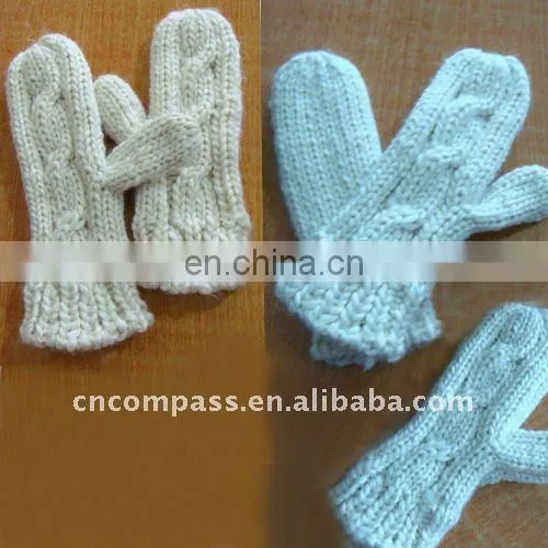hand knitting glove