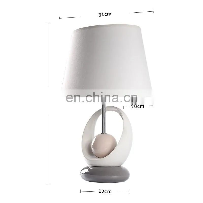 2019 new modern hotel style ceramic desk lamp for indoor room