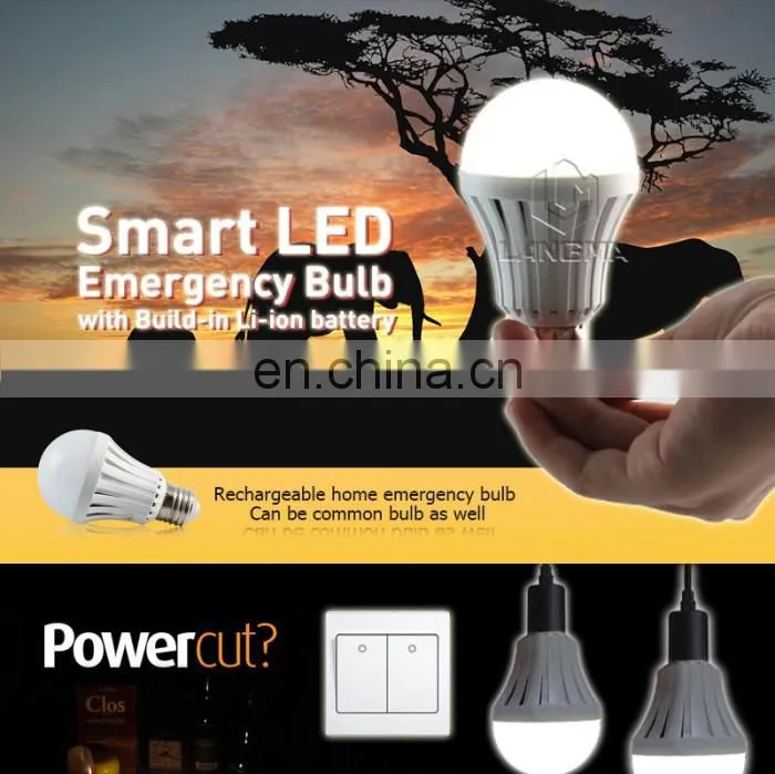 hot selling CE&RoHs certificated emergency 5w led bulb light with built-in battery with high quality