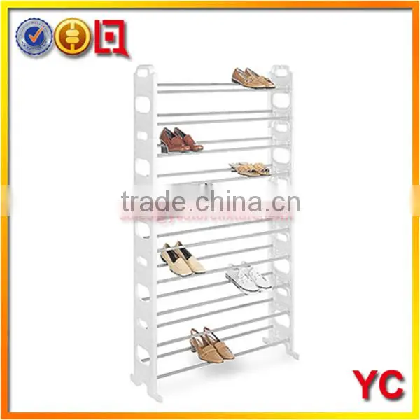 2015 Hot sale 10-tier metal frame shoe display rack