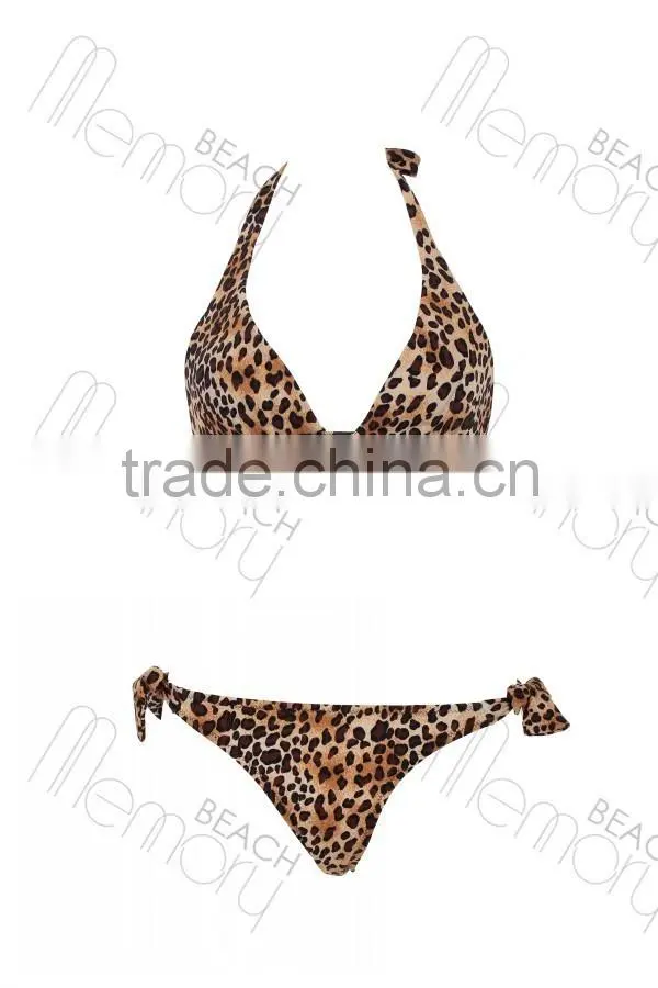 Hot hot open sex leopard print bikini