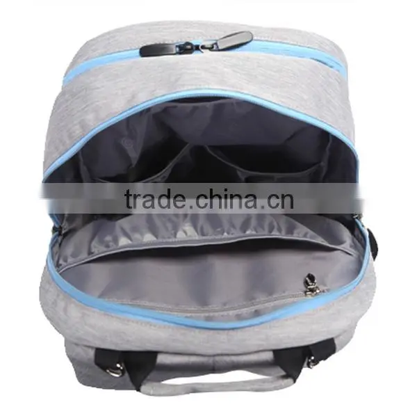 2016 Customed Gray Canvas Diaper Baby Bag
