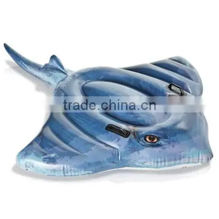 High Quanlity Swimming Water Pool Kids Rideable Stingray Inflatable Float Toy