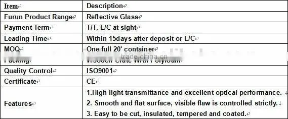 4-6mm Reflective Gray Glass with CE and ISO9001