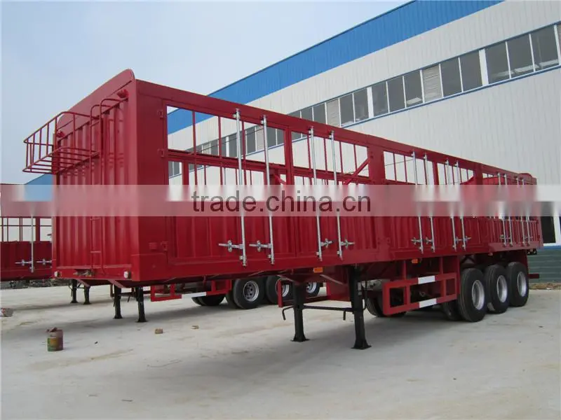 3 axles dropside semi trailer
