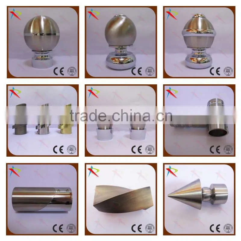Plating curtain tube finial