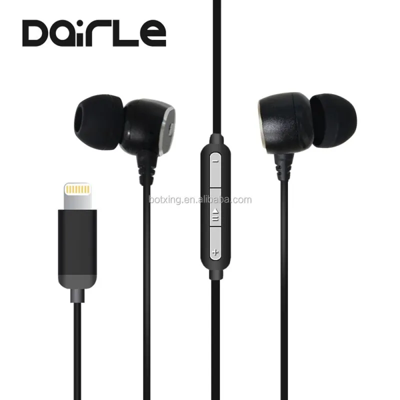 Tangle-free super bass stereo headphone gift original earphone for iphone lighting mfi
