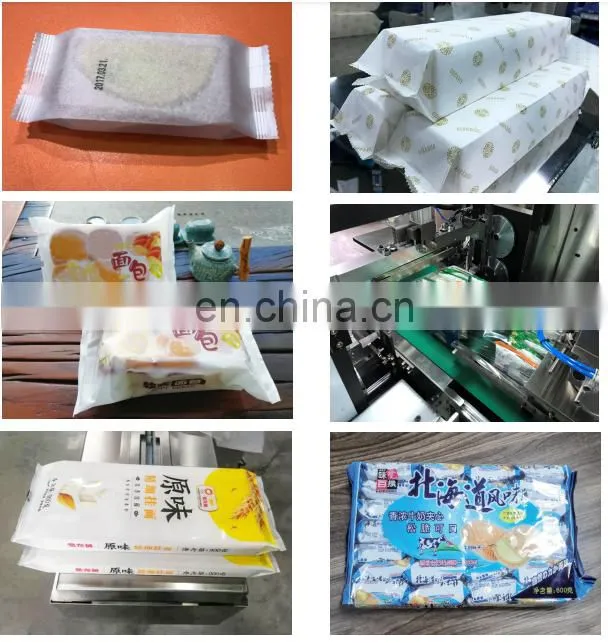 Horizontal automatic loaf, teacake, roll, toast, hot cross bun pillow packing machine flow wrapping machine