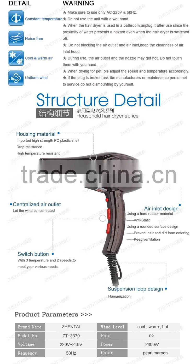 salon quality hair dryer ac motor hair dryer professional hair dryer