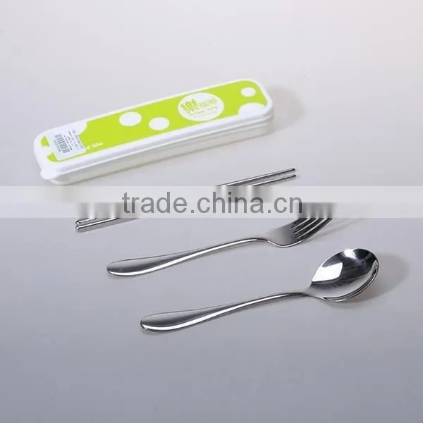 hot sale Plastic Children's Tableware with Stainless Cutlery Set