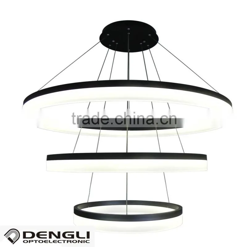 Modern hanging circle LED pendant light for hotel home coffee shop