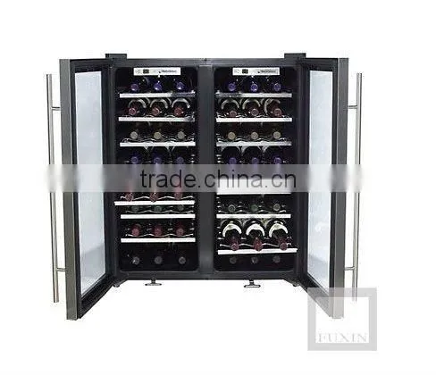 FUXIN:JC-140SEW.Thermoelectric wine cooler with 2 glass door / Table top wine cooler .