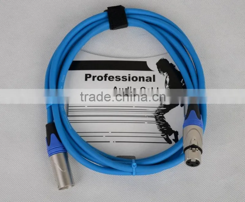 accuracy pro audio 3 meters xlr3m xlr3f microhone cable with blue color MC197B-3M