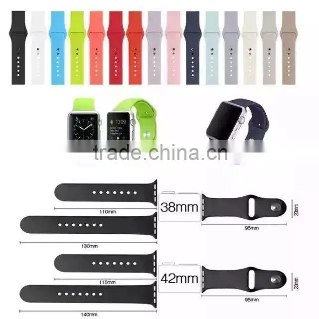 nice price rubber band For Apple Watch strap Silicone 38mm 42mm