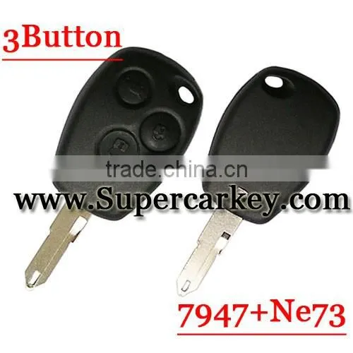 Good quality 3 Button Remote Key With NE73 Blade Round Button for Reanult