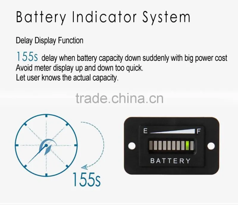 Lead acid storage battery Battery Indicator 12V 24V 36V 48V 72V