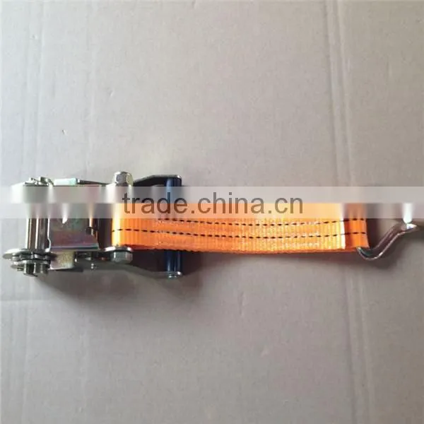Economical best sell green ratchet tie down with color box