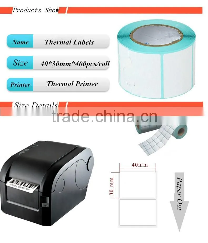 Direct Thermal Labels With Different Size