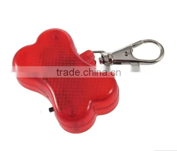 anti lost flashing bone shaped pet blinker safety walking