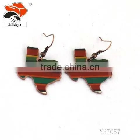 hot sale women alloy iron multicolor earrings fashion jewelry sticker colorful earrings