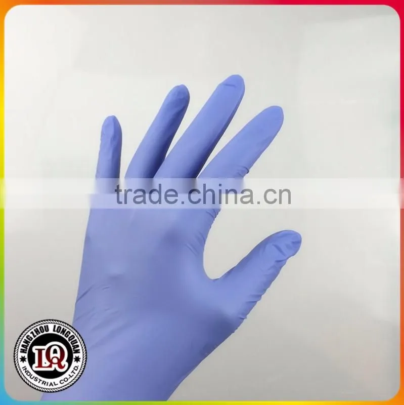 Europe standard disposable S size Powder free medical purple nitrile gloves
