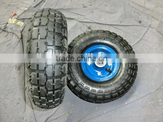 garden cart rubber wheel 10"x4.10/3.50-4 rubber tyre