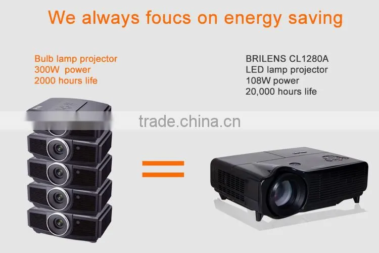 Built In Android 4.2 USB3.0 WIFI Free Shipping Projector LED proyector,Full HD Red/Blue 3D Support 1080P Projector