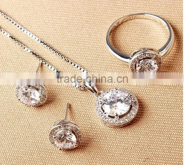 2015 Latest Design Popular Fashion New Design diamond ruby necklace set