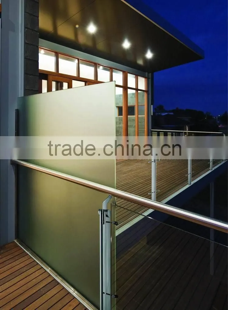 Prices Of Modern Design Exterior Stainless Steel Frameless Glass Balcony Railing