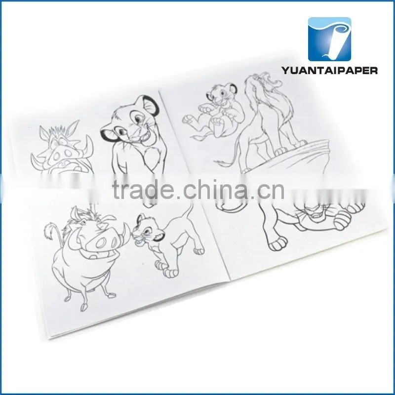 Staple binding coloring book & sticker book for children