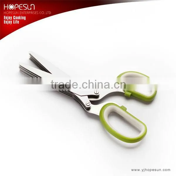 Multifunction 5 blade kitchen herb scissors