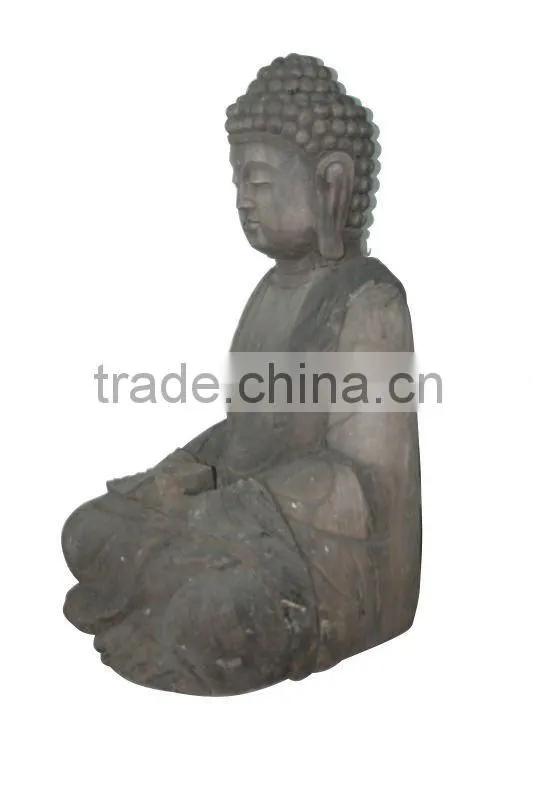 Chinese antique wooden Sitting Buddha
