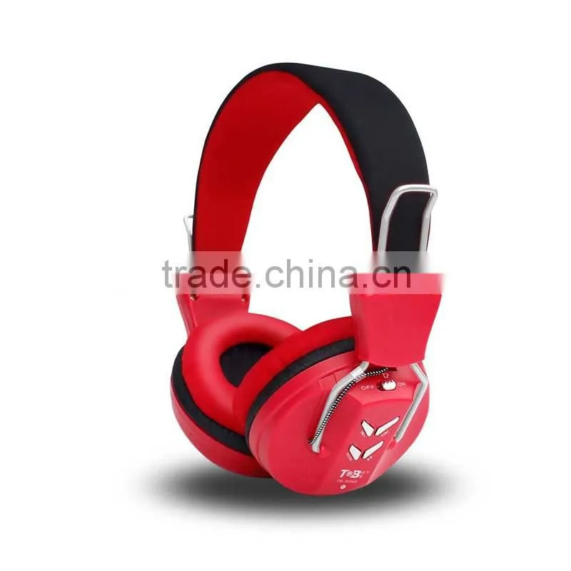 China manufacturer cheap 2 way radio wireless headset with memory card and FM radio