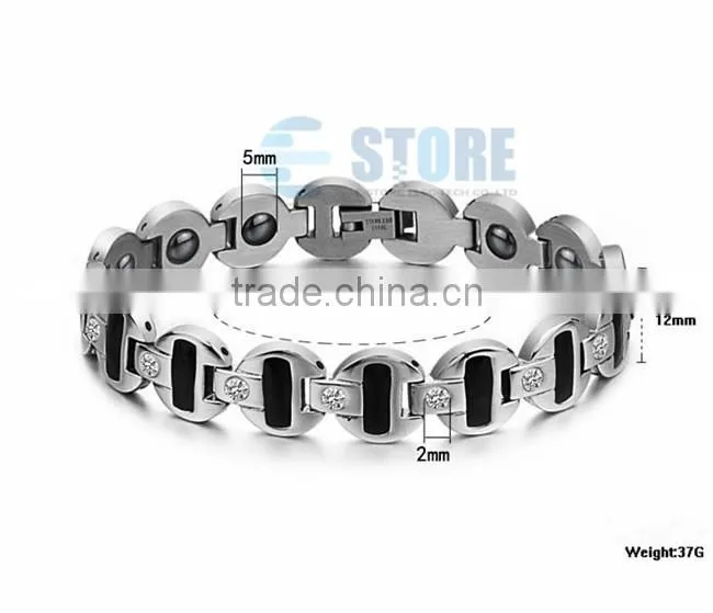 Factory Price Crystal 316L Stainless Steel Energy Bracelet