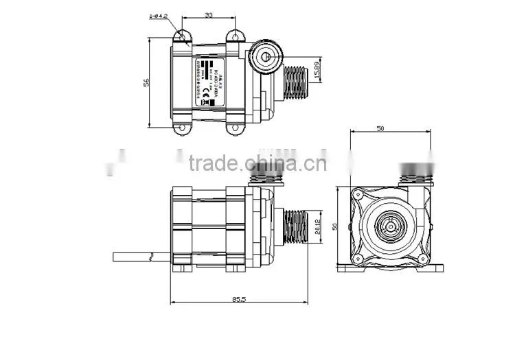 Hot sale 700L/h 8M mini dc 24v submersible water pump high pressure for water for circulaton