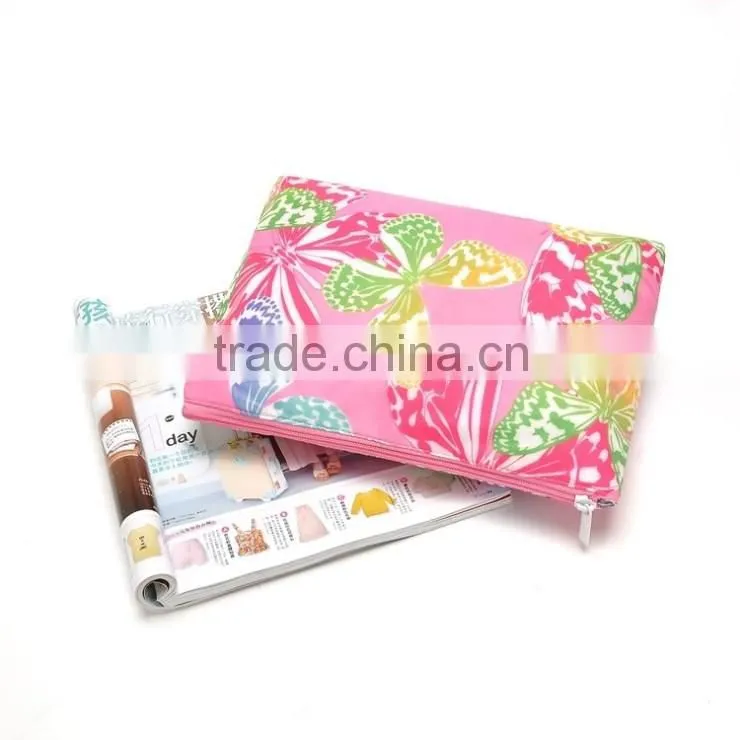 2015 Printed betterfly cosmetic bag multi pocket