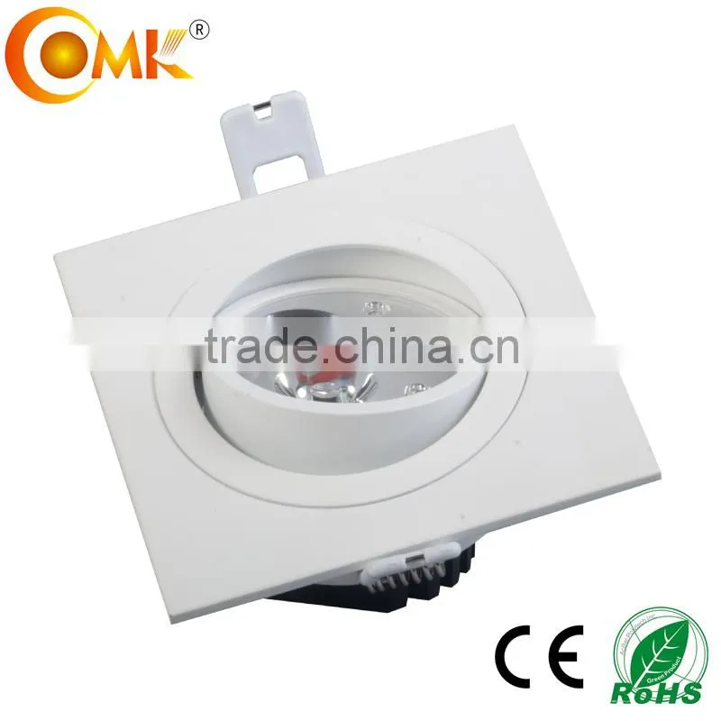 china supplier ceiling lamp square models of lamps of stairs 3w 9w bridgelux adjustable movable ceiling light fixture