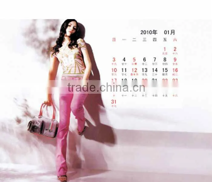 Fashion funny style customized logo stereo calendar