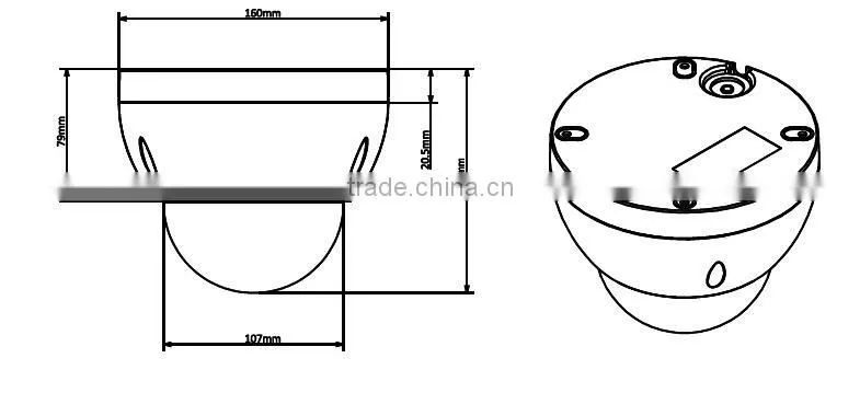 Dahua SD32203S-HN 2MP Outdoor IR PoE dome Dahua IP Camera With varifocal Lens