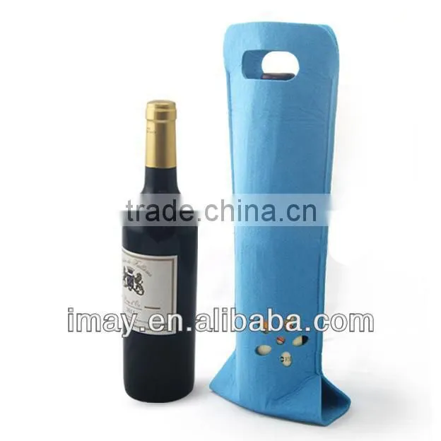Recycle felt wine bag