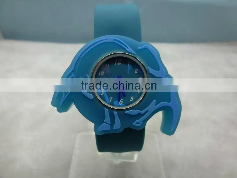 2016 top hot cartoon rabbit silicone snap band digital watches for children