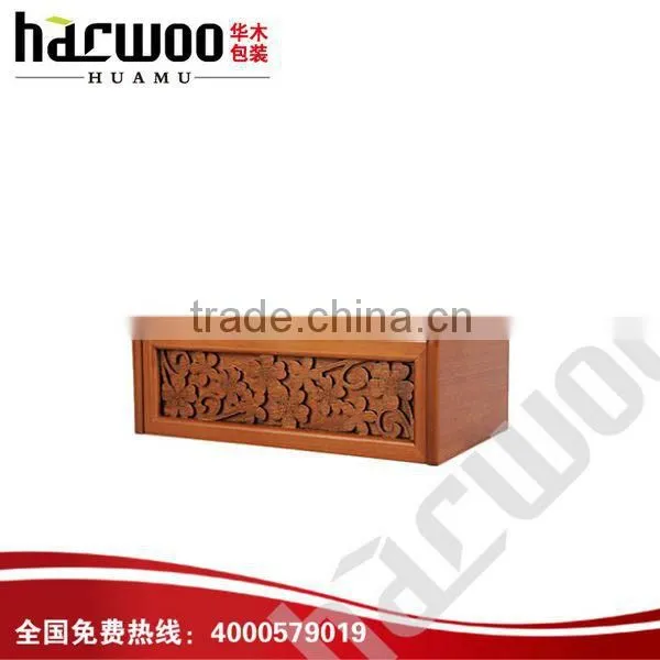 Pine wood office tissue box