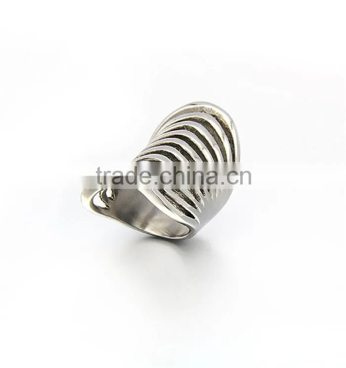 special wide finger design stainless steel jewelry ring styles for women