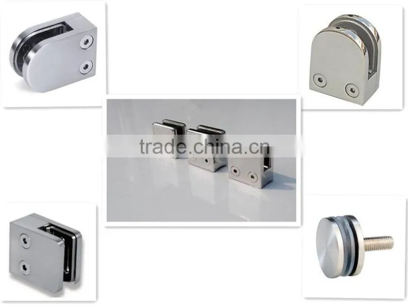 Inox staircase railing fittings glass hoder