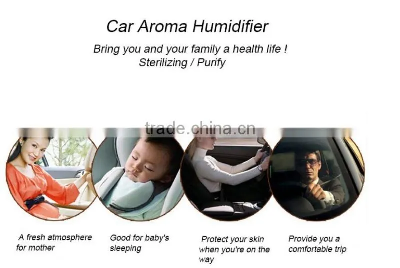 2016 innovative product Car Ultrasonic Aroma Diffuser, Car Ultrasonic Humidifier, Car USB Humidifier