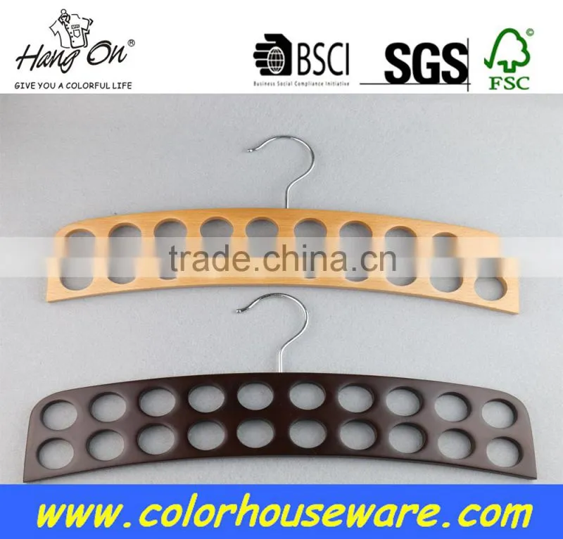 New style Tie wooden hanger rack
