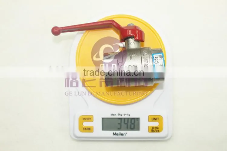 GLD 5PCS/LOT hot sale 1/4" Double male ball valve external thread ,brass ball valve ,copper valve ,