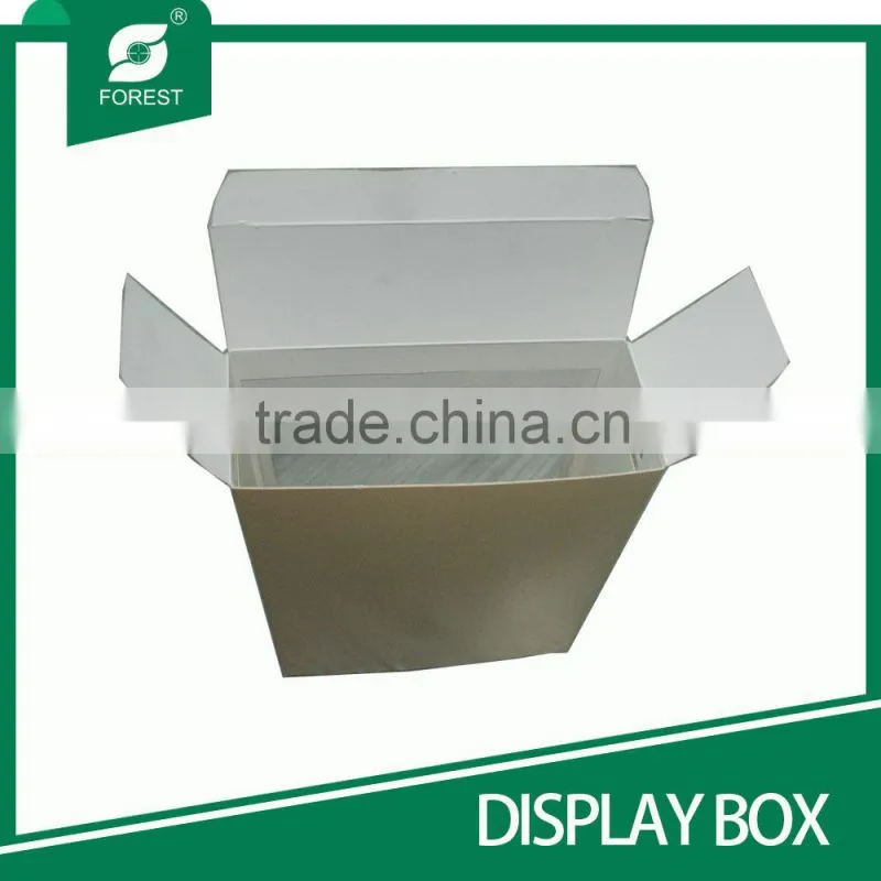 BEAUTIFUL DESIGN COATED PAPER DISPALY PACKAGING BOX WITH PVC WINDOW